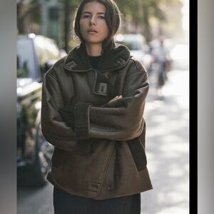 Zara relaxed double faced jacket